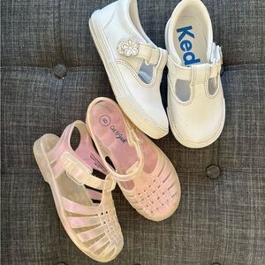 Size 8 Toddler girls Ked’s & sandals cat & Jack